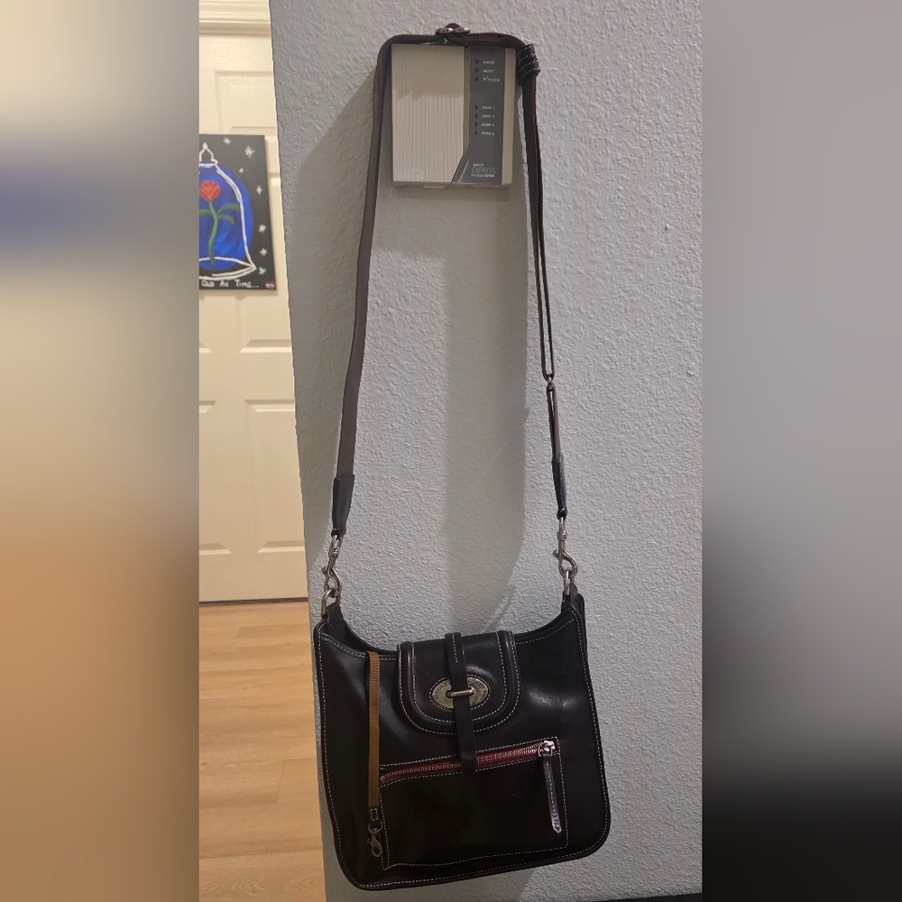 Dooney & Bourke Dark Brown Leather Crossbody Bag - Picture 4 of 9